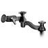 RAM Mount Aluminum Double Swing Arm Curved with Rotating End and 1.5 inch Ball Plate