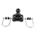 RAM Mount Dual Stainless Steel 0.75'' to 1'' Round Rail U-Bolt Base with 1'' Ball