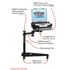 RAM Mount Vehicle Laptop Mount Dual Swing Arm for Toyota Prius