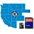 Navionics HotMaps Platinum West USA Lakes microSD with SD Adapter