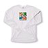 Geocaching CRAYON Youth Large Long Sleeve White T-Shirt