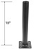 RAM Mount Tele-Pole Female 18'' Long Lower Tube with Square Base
