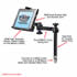 RAM Mount Tele-Pole Male 8 inch Upper Tube System with Motion LS800 Tablet Cradle