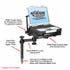 RAM Mount Tele-Pole Male 8 inch Upper Tube System with Aluminum CF29 Tough Dock