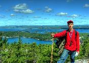 My son at the top