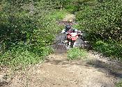 Crossing a beaver dam