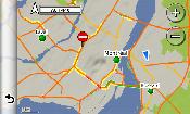 Traffic map in Montreal