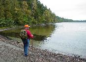 Carl next to Eagle Lake