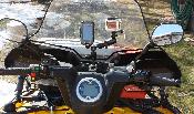 Left side view of both medium arms attached to triple ball mount. Left side view of both medium arms attached to triple ball mount.