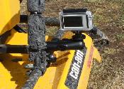 Rear mount on right side of ATV. So you can see where you were. Rear mount on right side of ATV. So you can see where you were.