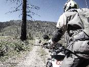 Riding up into the hills