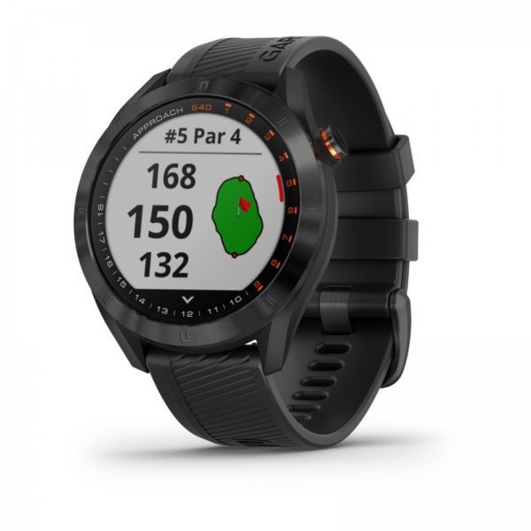 Garmin Approach S40 Black Stainless Steel with Black Band Garmin Approach S40 Black Stainless Steel with Black Band