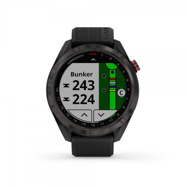 Garmin Approach S42 Gunmetal with Black Silicone Band