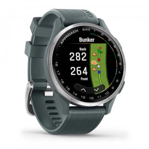 Garmin Approach S44 GPS Golf Watch Silver Aluminum with Twilight
