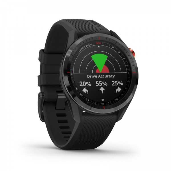 Garmin Approach S62 GPS Golf Watch with Black Silicone Band