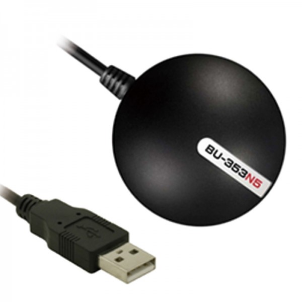 BU-353N5 GPS(GNSS)レシーバー 高感度、高速測位　USB 受信機 (GlobalSat IC使用) 箱無し US GlobalSat BU-353N5 USB High Sensitivity GNSS Receiver