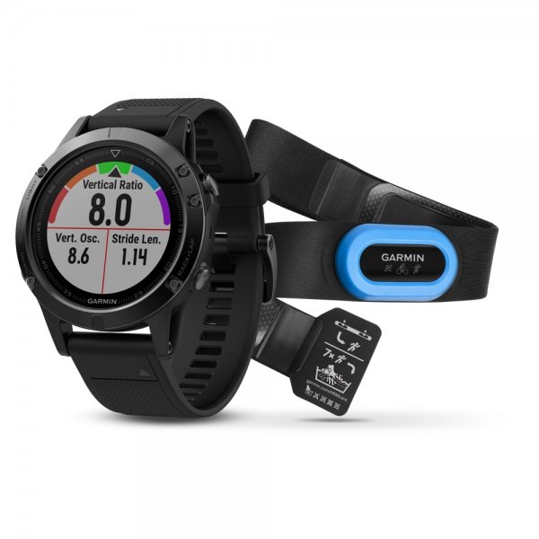 Garmin fenix 5 Sapphire with Black Band Performer Bundle