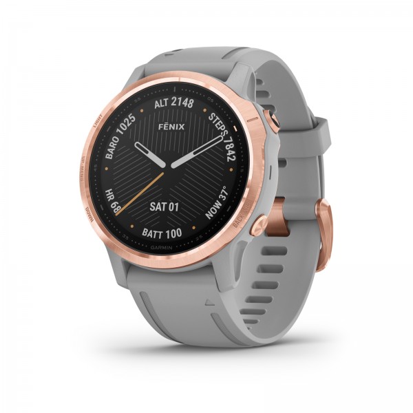 Garmin fenix 6s Sapphire Rose Gold-tone with Powder Gray Band