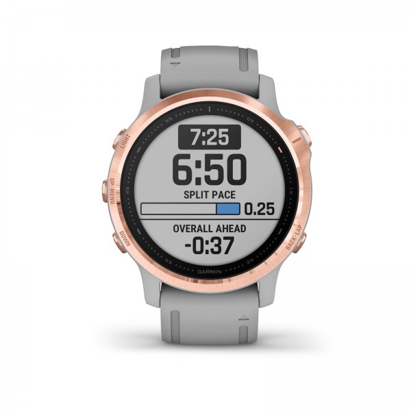 Garmin fenix 6s Sapphire Rose Gold-tone with Powder Gray Band