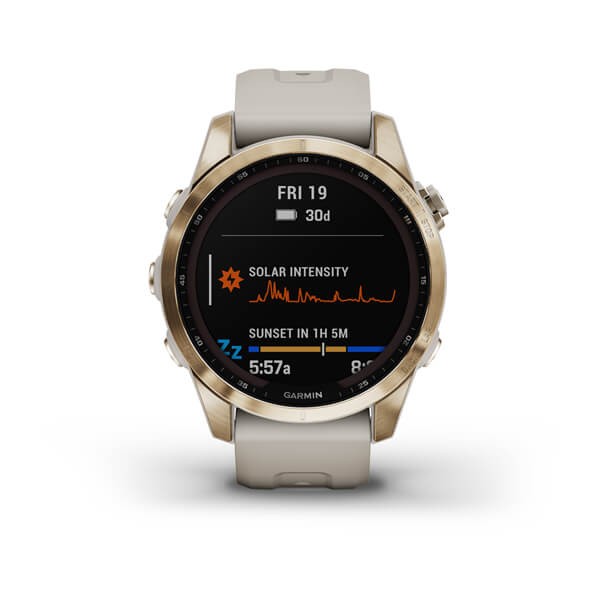 Garmin fenix 7S Sapphire Solar Cream Gold Titanium with