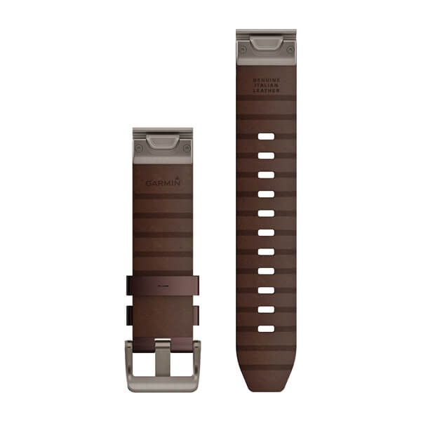Garmin QuickFit 22 Watch Band Oxford Brown Leather