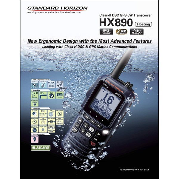 STANDARD HORIZON
トランシーバー6セット、充電器、バッテリー付 Standard Horizon HX890 Handheld VHF Black Floating 6 Watt