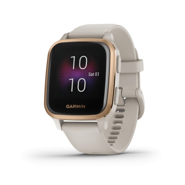 Garmin Venu Sq Music Light Sand with Rose Gold Bezel