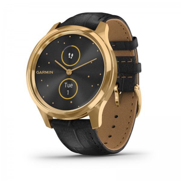 時計 GARMIN vivomove Luxe 24K gold Garmin vivomove Luxe 24K Gold with Black Embossed Italian Leather Band