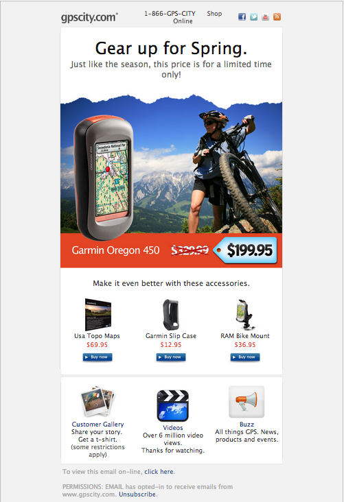 GPS City Canada Email Signup Page